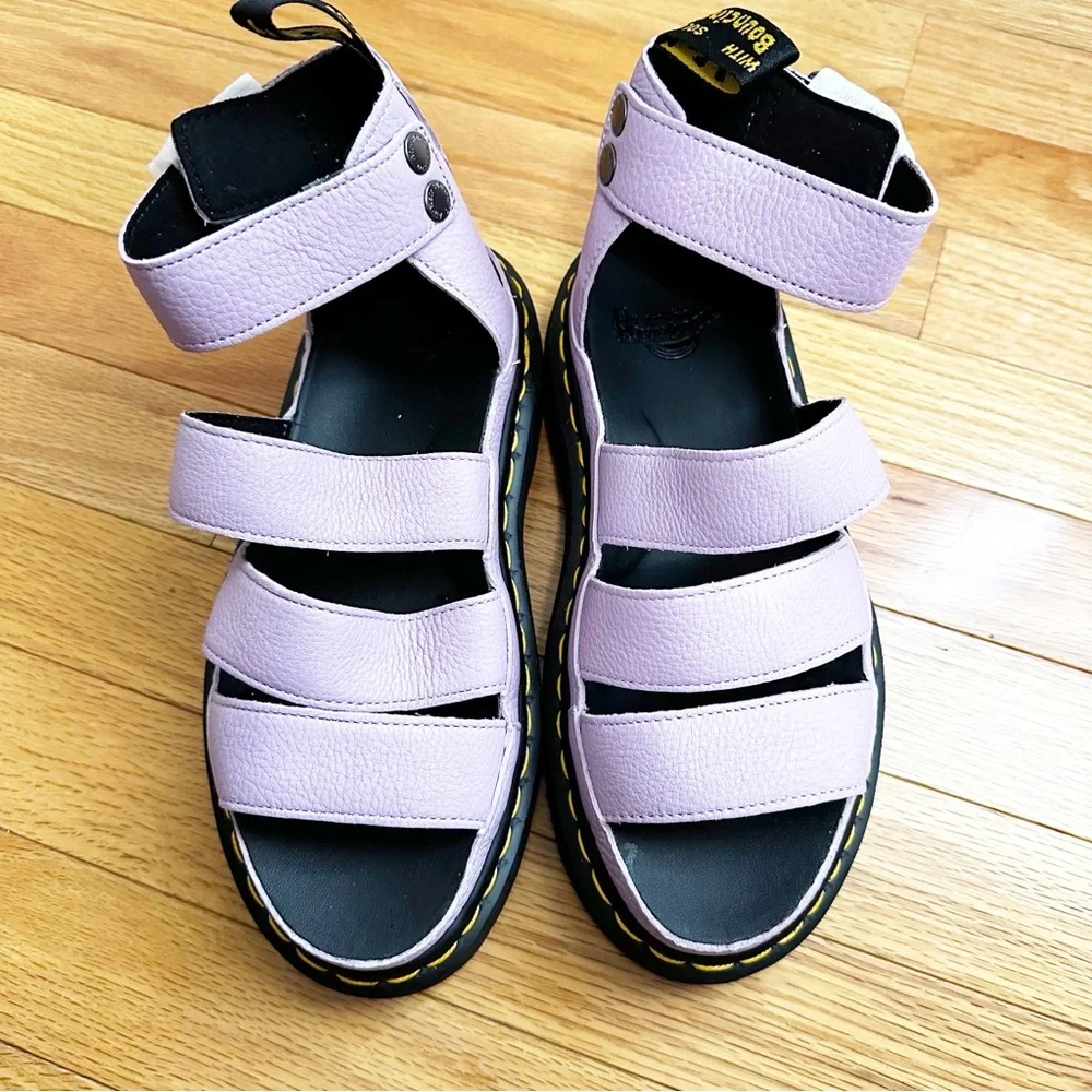 Urban Outfitters Dr. Martens's CLARISSA II PISA LEATHER PLATFORM STRAP SANDALS